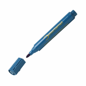 Marcador Permanente Detectable Punto Grueso Tinta Azul