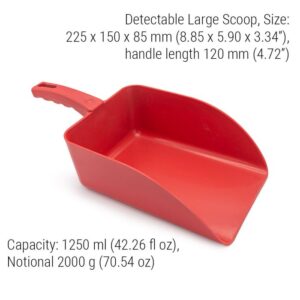 Cucharas Cuadradas Detectables 2000Gr Rojo Paq 5 Pzs