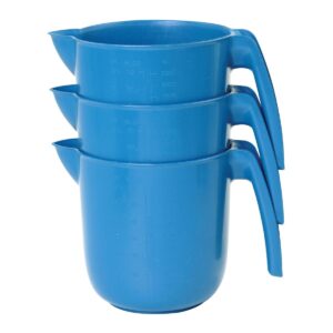 Jarras De Plástico Detectable De Servicio 2 Lt Color Azul Paq 3 Pzs