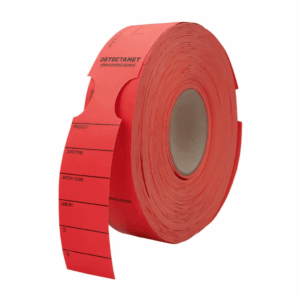 Candado De Etiqueta Detectables 48 X 279mm Rojo Paq 500 Pzs
